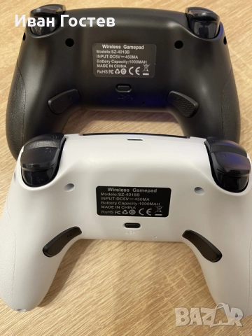 Комплект 2 бр. Безжични джойстици / контролери за PS4 / PC (RGB подсветка), снимка 6 - Джойстици и геймпадове - 55849371