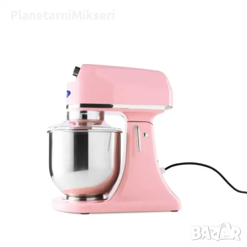 Планетарен миксер – 7 литра, пастелно розов, 11 скорости, снимка 5 - Обзавеждане на кухня - 50360101