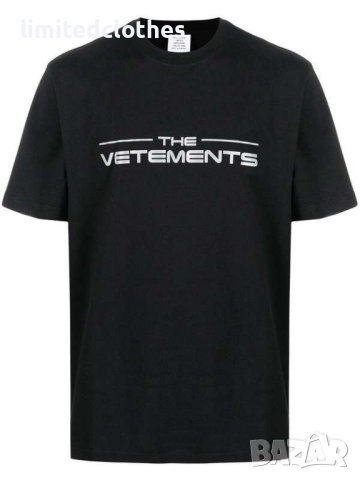 VETEMENTS Black Logo Print Relaxed Мъжка / Дамска Тениска size L и XL, снимка 2 - Тениски - 40660835