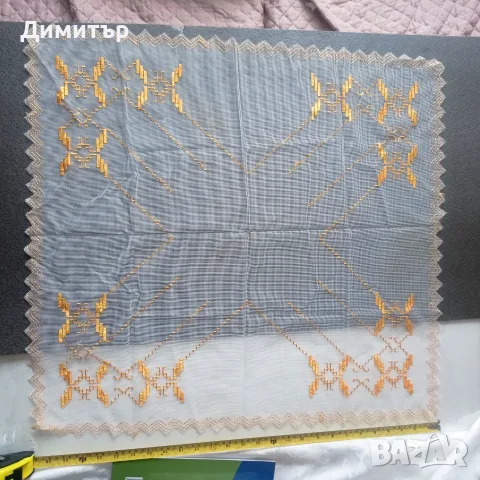 Ретро ръчно бродирани карета (8 бр.) – уникална прозрачна/найлонова панама, снимка 15 - Декорация за дома - 55903064