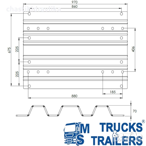 Плоча за лафет 70mm IVECO H70IVE, снимка 2 - Части - 52164913