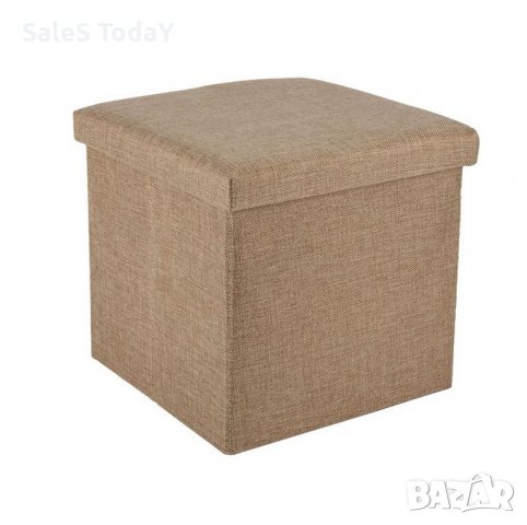 Табуретка за съхранение на багаж, дрехи, играчки, Кафяв, 30x30x30