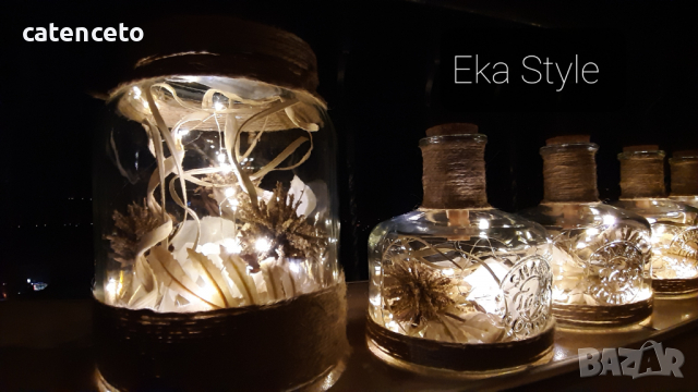 ЛЕД бутилка с декорация, снимка 7 - Декорация за дома - 36547900