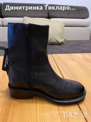 Боти от естествена кожа Marks and Spencer , снимка 6 - Дамски боти - 48260120