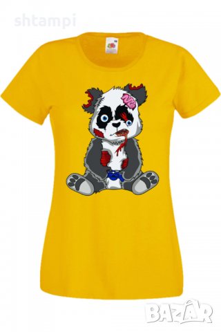 Дамска Тениска Panda Bear Zombi Gamer STAGE 2,Изненада,Повод,Подарък,Празник, снимка 2 - Тениски - 37640055