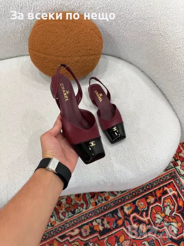 Chanel Елегантни Дамски Обувки На Нисък Ток С Каишка И Квадратна Форма На Пръстите-5 Цв. Код SEM-777, снимка 3 - Дамски обувки на ток - 56120902