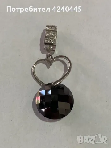 Сребърна висулка с оникс