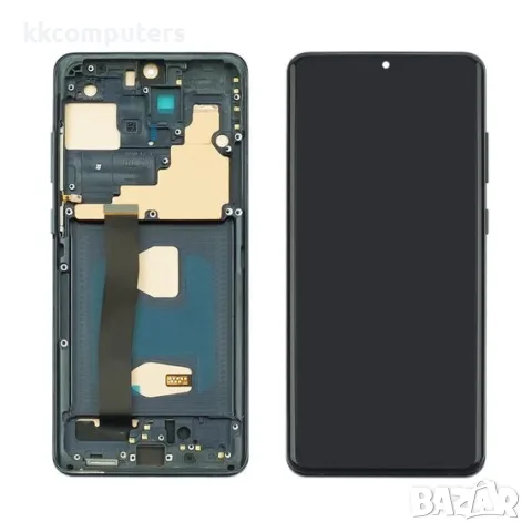 Дисплей за SAMSUNG G988 Galaxy S20 Ultra (4G/ 5G) (2020) с черна корпусна рамка IPS