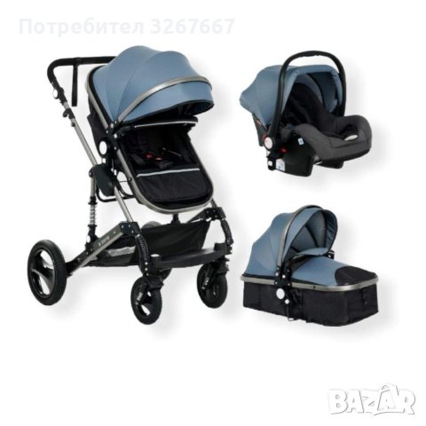 Бебешка комбинирана количка ZIZITO Fontanа II 3 в 1, снимка 3 - Детски колички - 40760266