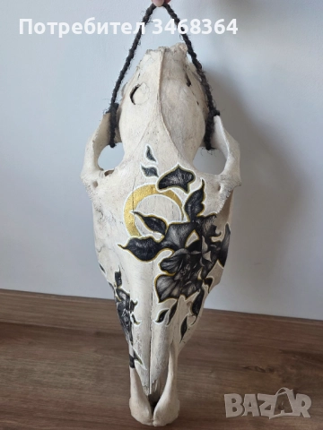 Конски череп за декорация - ръчно рисуван, снимка 9 - Декорация за дома - 51777796