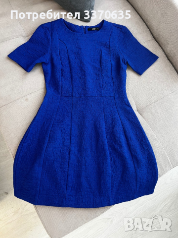 Дамска синя рокля, S размер, снимка 2 - Рокли - 44790126