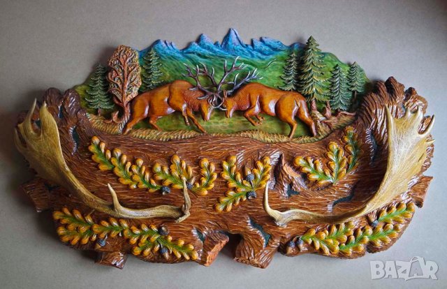 Дърворезба, украса за таван "Тракийско слънце ", уникат, снимка 4 - Декорация за дома - 28219601