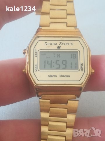 Ретро часовник. Digital sports. Germany. Vintage. Позлата. Реплика на CASIO. , снимка 7 - Мъжки - 42624983