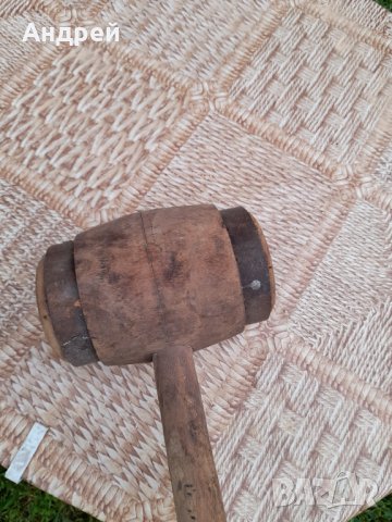 Старинен Дървен чук #3, снимка 4 - Антикварни и старинни предмети - 40801275