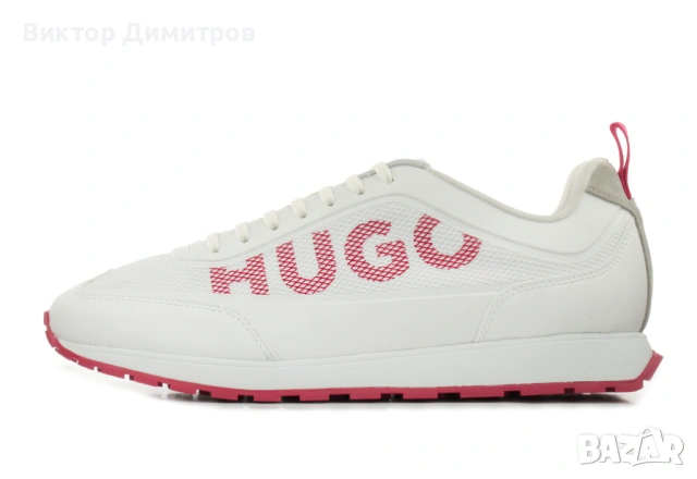 Сникърси HUGO BOSS Icelin №43,цвят бяло, червено и сиво, дължина на стелката 29 см, снимка 5 - Маратонки - 53951395