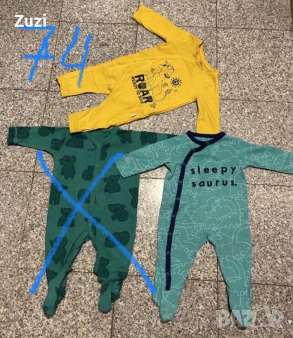 Ромпъри, космонавти, ризи 68/74/80, снимка 3 - Бебешки гащеризони - 42222443