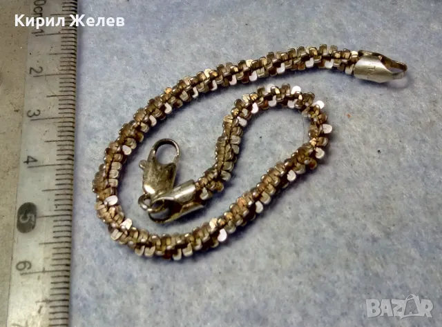 СТИЛНА ВИНТИДЖ АРТ СРЕБЪРНА ГРИВНА СРЕБРО 925 ДИЗАЙНЕРСКА КРАСИВА ПЛЕТКА 14939, снимка 5 - Гривни - 49916719