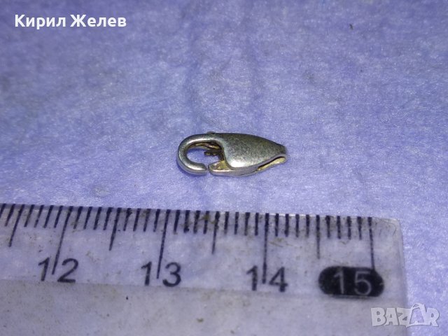 СТАРА СРЕБЪРНА КАРАБИНКА ЗАКОПЧАЛКА СРЕБРО925 За ГРИВНА ВЕРИЖКА КОЛИЕ СИНДЖИРЧЕ 40543, снимка 5 - Други - 42787840