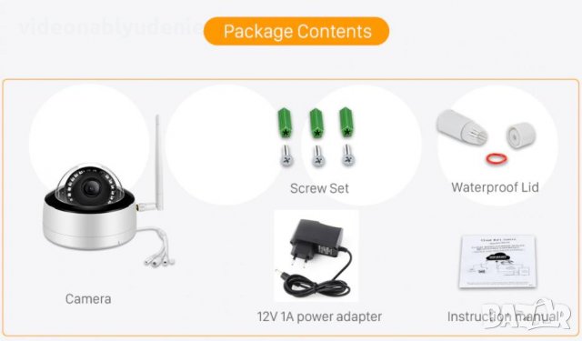 WIFi Super UltraHD 2/5MP 2592*1944 Onvif H.265 Безжична IP Камера SonyIMX335 Микрофон mSD Карта Слот, снимка 12 - IP камери - 31249932