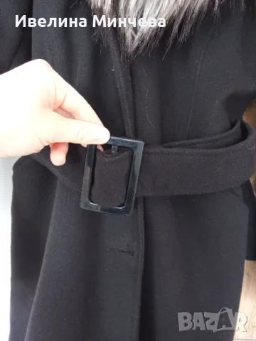 Зимно палто с рошава яка, снимка 2 - Палта, манта - 49776050