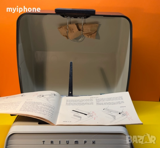 Пишеща Машина Triumph Gabriele 10 Клавиатура Qwertz Латиница Топ Състояние Обслужена 1960 година !, снимка 3 - Антикварни и старинни предмети - 52398347