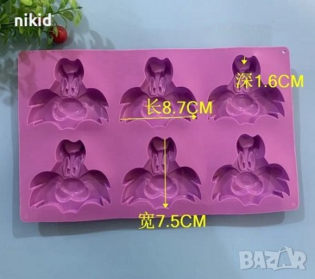 Котка Силвестър от Looney Tunes силиконов молд форма фондан гипс шоколад декор, снимка 2 - Форми - 42749277