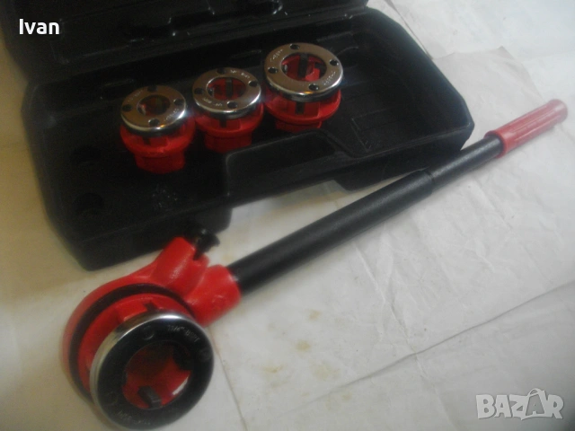 НОВ Резбонарезен комплект BSPT за резби на тръби 1/2"-1 1/4" Винтонарезка Пафта Плашка Винторезка , снимка 12 - Други инструменти - 54033547