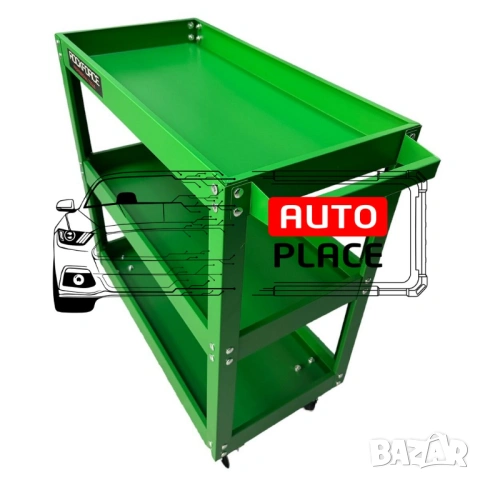 Количка за инструменти с 3 рафта ROCKFORCE, снимка 3 - Други инструменти - 53968837