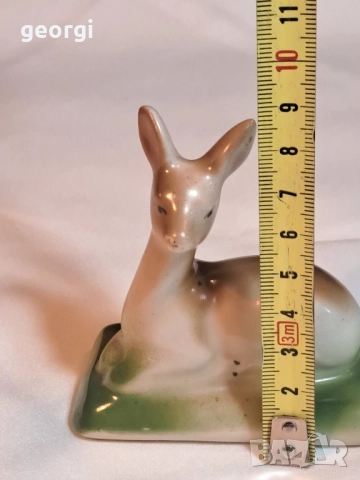 българска порцеланова фигура сърна Изида, снимка 3 - Колекции - 52099759