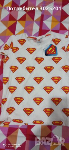 Дамска Тениска superman СУПЕРМЕН размер М Л, снимка 2 - Тениски - 42788349