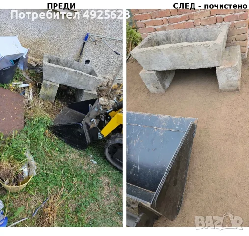 Почистване на дворове, изкопи, услуги с мини товарач Cimex в цялата страна