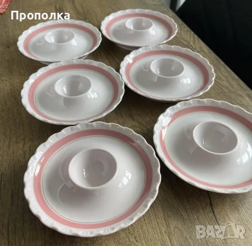 Коктиери Hutschenreuther от нежен розов порцелан - 6бр. , снимка 6 - Чаши - 48521349