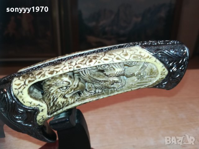 изящен нож върху поставка 30х15х10см 1411201856, снимка 4 - Колекции - 30788283