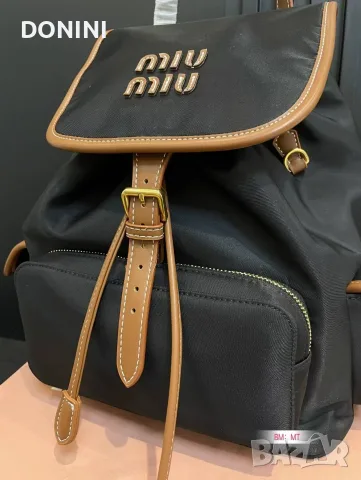Miu Miu дамска раница от естествена кожа, снимка 3 - Чанти - 55894489