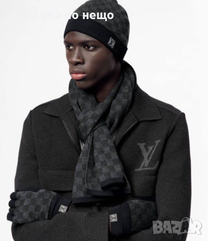 Louis Vuitton Комплект Зимен Шал, Зимна Шапка И Ръкавици - Налични Различни Цветове Код SK436, снимка 3 - Шапки - 53027615