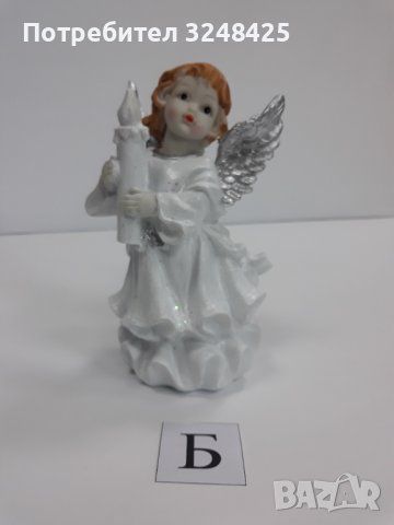 Ангел изправен със свещ- Модел Б, снимка 3 - Статуетки - 37925933