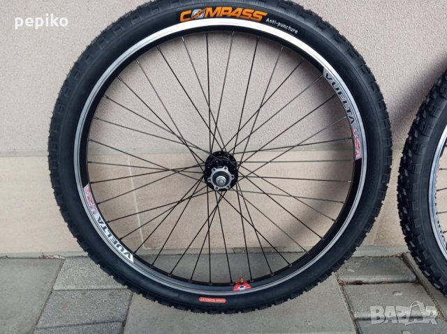 Продавам колела внос от Германия  алуминиеви капли и гуми VUELTA COMPAS 26 цола диск и вибрейк, снимка 2 - Части за велосипеди - 31591781