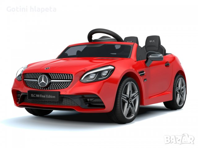 Акумулаторен КОЛА Licensed Mercedes Benz SLC300 12V с меки гуми с Кожена седалка, снимка 2 - Детски велосипеди, триколки и коли - 37014565