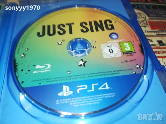 SONY PS4 JUST SING GAME 1308251041, снимка 2 - Игри за PlayStation - 51349075