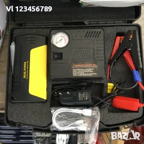 Комплект стартерно устройство High Power Jump starter за кола + компресор, снимка 7 - Аксесоари и консумативи - 52249842