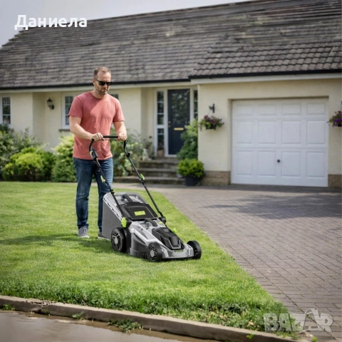 Мощна електрическа косачка за трева 2400W – 50 литра кош и 5 степени на косене, снимка 4 - Друга електроника - 53943143