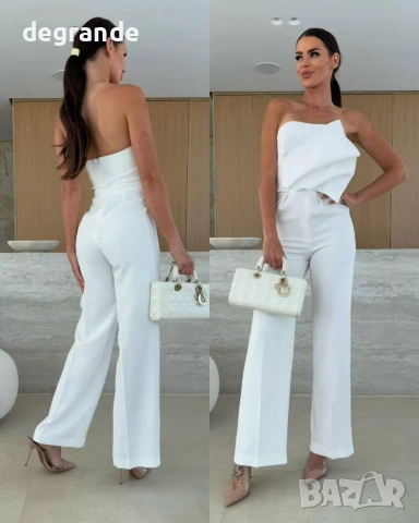 ♦️ Стилен Дамски Гащеризон в ЧЕРНО БЯЛО БЕЖОВО СИНЬО РОЗОВО, снимка 3 - Гащеризони - 53882353