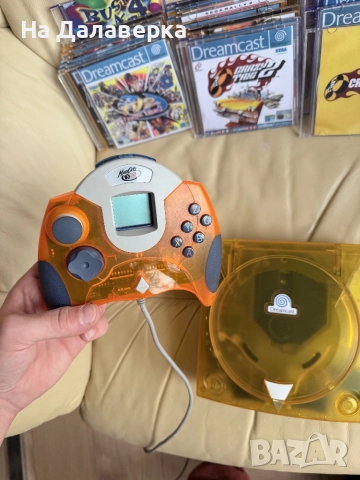 Sega Dreamcast Crystal Orange – комплект с 4 джойстика и Memory карта, снимка 6 - Други игри и конзоли - 52434933