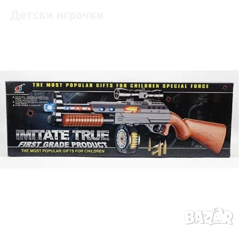 Детска пушка 56 см със звуци, светлини и вибрации, снимка 4 - Други - 49757375