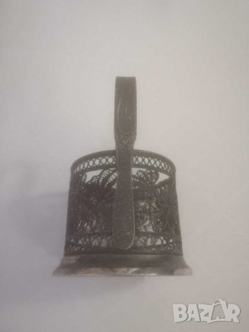 Стар подстаканник СССР, филиграмна изработка. , снимка 8 - Колекции - 31334890