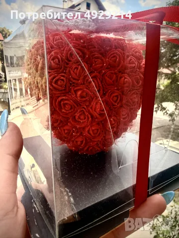 Красиво сърце от вечни рози 🌹