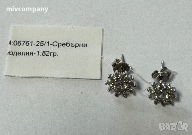 Сребърни обеци 1.82гр.