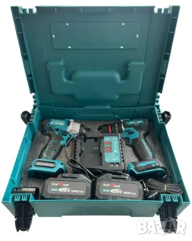 Винтоверт и Гайковерт Импакт 2в1 Акумулаторен 36V 8,0AH KRAFTROYAL 2 батерии в куфар, снимка 3 - Винтоверти - 39605521