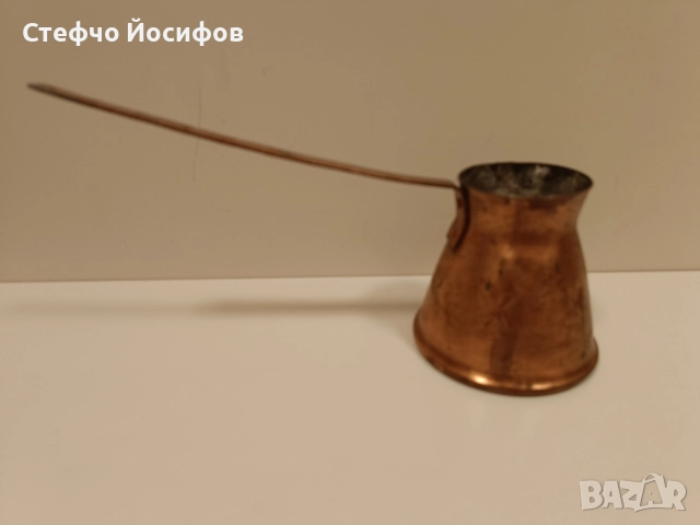 Медно джезве , снимка 2 - Антикварни и старинни предмети - 52596383