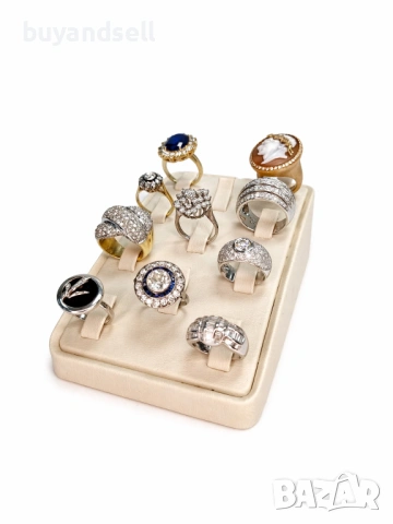 Пръстени с диаманти 18к бяло злато, снимка 3 - Пръстени - 54328191